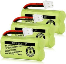 BT183342/BT283342 2.4V 400mAh Ni-MH Battery Pack 3-Pack, 