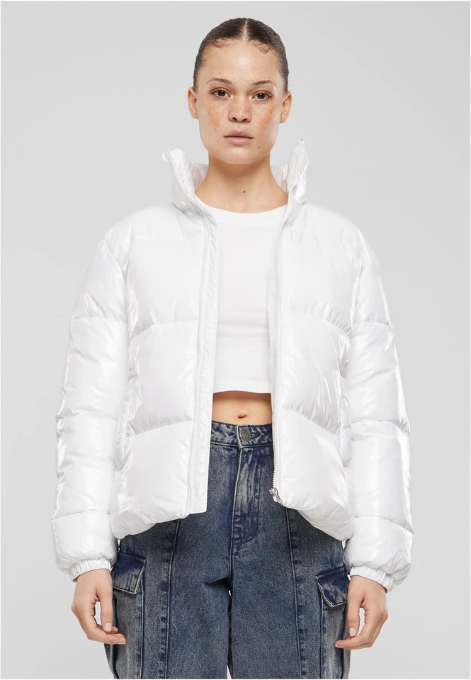 Ladies Recycled Short Shiny Puffer Jacket Damen Winterjacke | Urban Classics - Bild 1 von 1