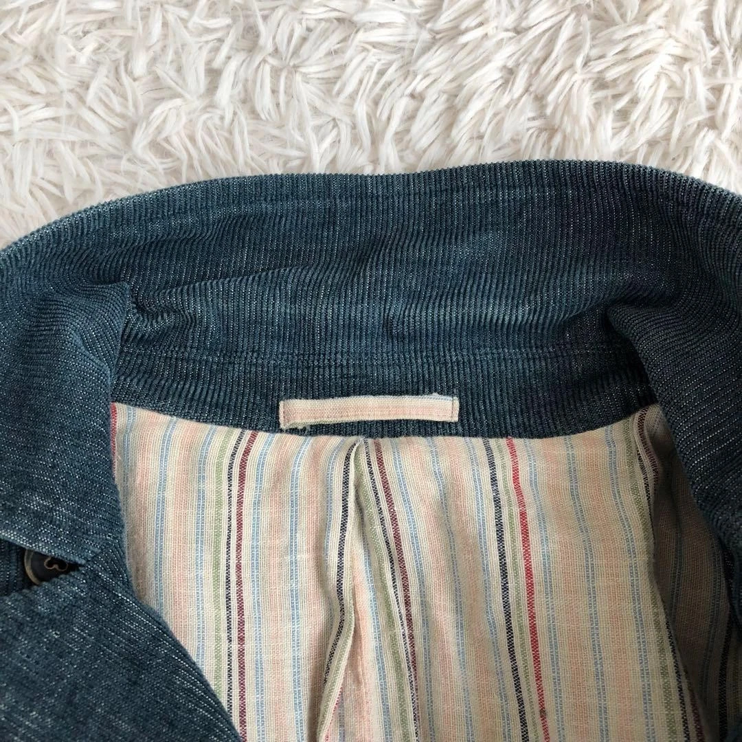 45rpm Indigo Corduroy Jacket Coverall Tailored Jacket Size 3 Shoulder 43cm JPN image 12