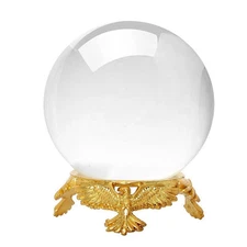 Amlong Crystal Small Clear Crystal Ball with 50mm (2 inch) Diameter with Gold...