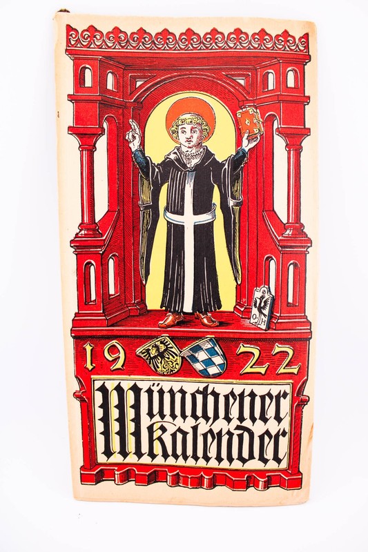 1922 GERMAN MUNICH OTTO HUPP ART PRINTS COAT OF ARMS CALANDER COMPLETE
