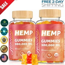 2 Pack Natural Gummies Extra Strength 980000 mg Promote Deep Sleep Relaxed Mood