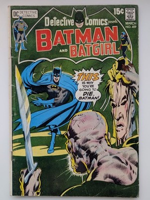 Detective Comics 409 Batman Batgirl Neal Adams Cover Art 1971 Glossy Mid Grade