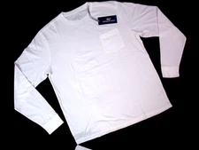Vineyard Vines White Long Sleeve T-Shirt Men's Size: XXL Front Pocket Cotton New