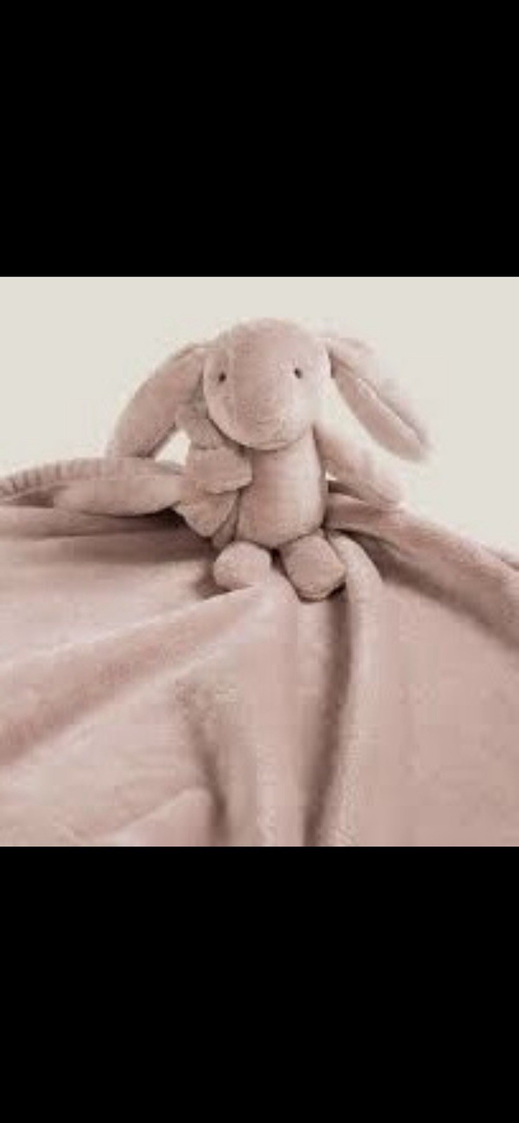 UNHIDE lil' marsh lovey baby blanket, bunny ROSY PINK, faux fur, 20"x20", NEW 