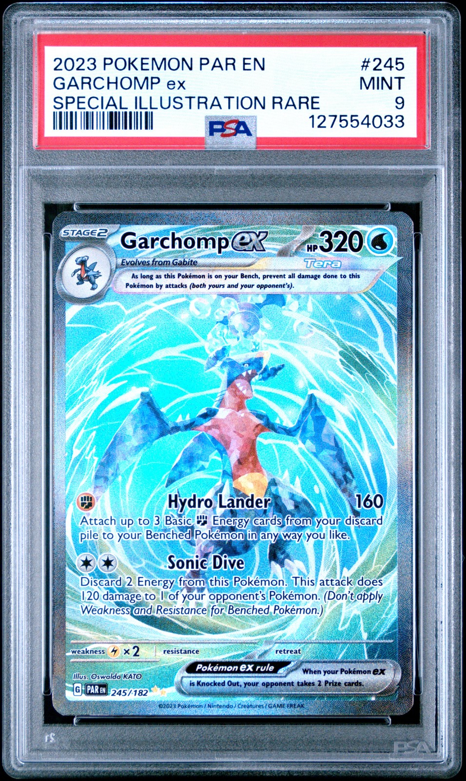 2023 POKEMON PAR EN-PARADOX RIFT SPECIAL ILLUSTRATION RARE GARCHOMP EX PSA 9