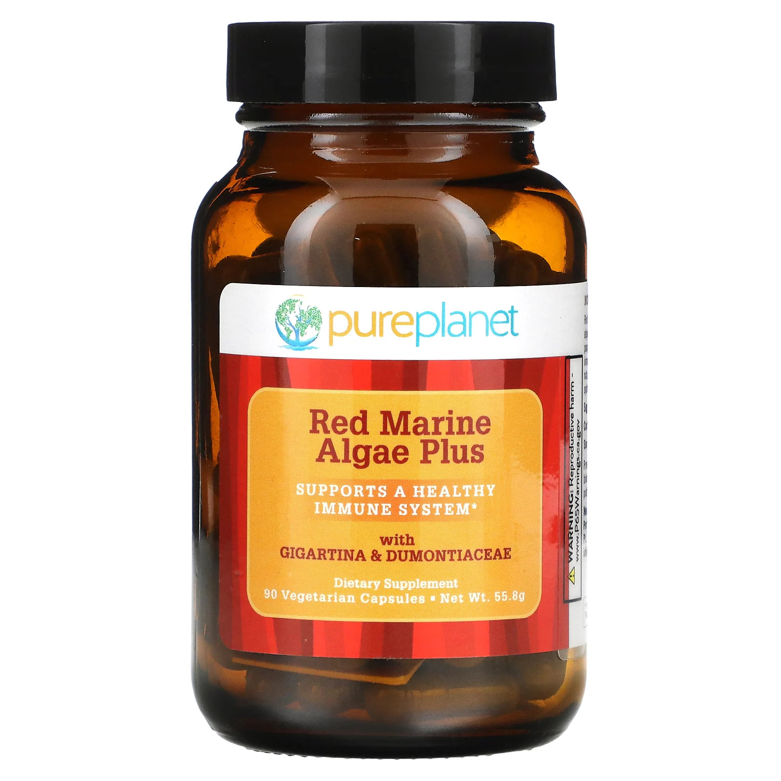 Pure Planet Red Marine Algae Plus 500 мг 90 растительных капсул полностью натуральный 6690₽