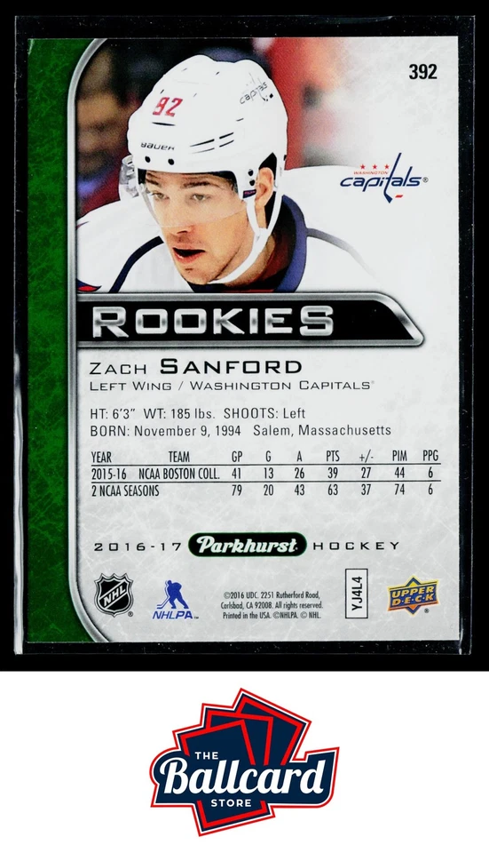 2016-17 Parkhurst #392 Zach Sanford - Image 2 of 2