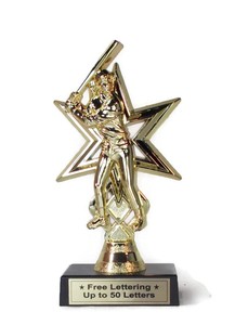 Softball-Trophy-Female-Batter-Home-Run-Economy-Star-Series-Free-Lettering