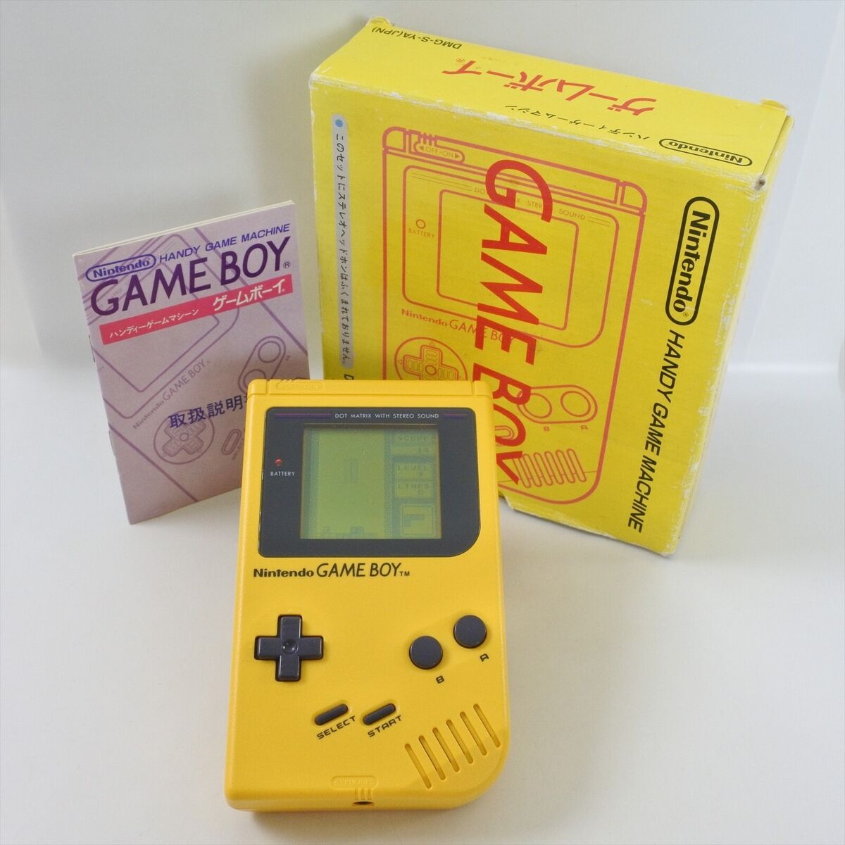 Gameboy Bros Classic YELLOW Console DMG-001 Boxed Nintendo Gameboy Bros Classic YELLOW Console DMG-001 Boxed Nintendo