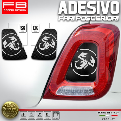 Aufkleber Fiat 500 Abarth 595 695 Corse Leuchttürme Headlight Cover Carbon Look - Picture 1 of 2