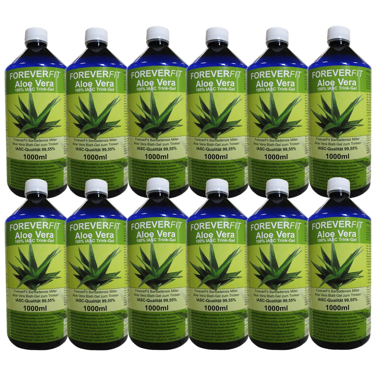 ForeverFit Aloe Vera 12x 1000ml Trinkgel Barbadensis Miller Blattgel. 30243  | eBay