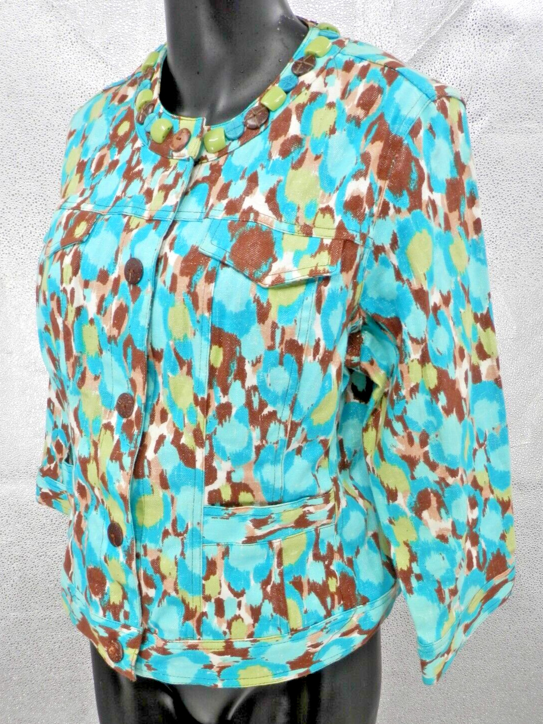 Ruby Rd. Petite Jacket Size 14P Beaded Pockets Bu… - image 3