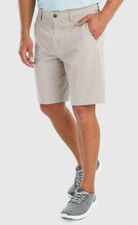 JOHNNIE-O LIGHT KHAKI CALCUTTA PERFORMANCE 9 INCH GOLF SHORTS JMSH1950 38