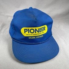Pioneer Truck Equipment Hat Men OS Blue Snapback Cap Salem Oregon Outdoor