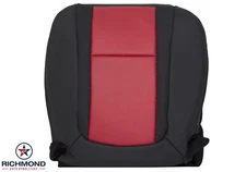 2011 F150 Raptor SVT-Driver Side Bottom Leather Seat Cover 2-Tone Black & Orange