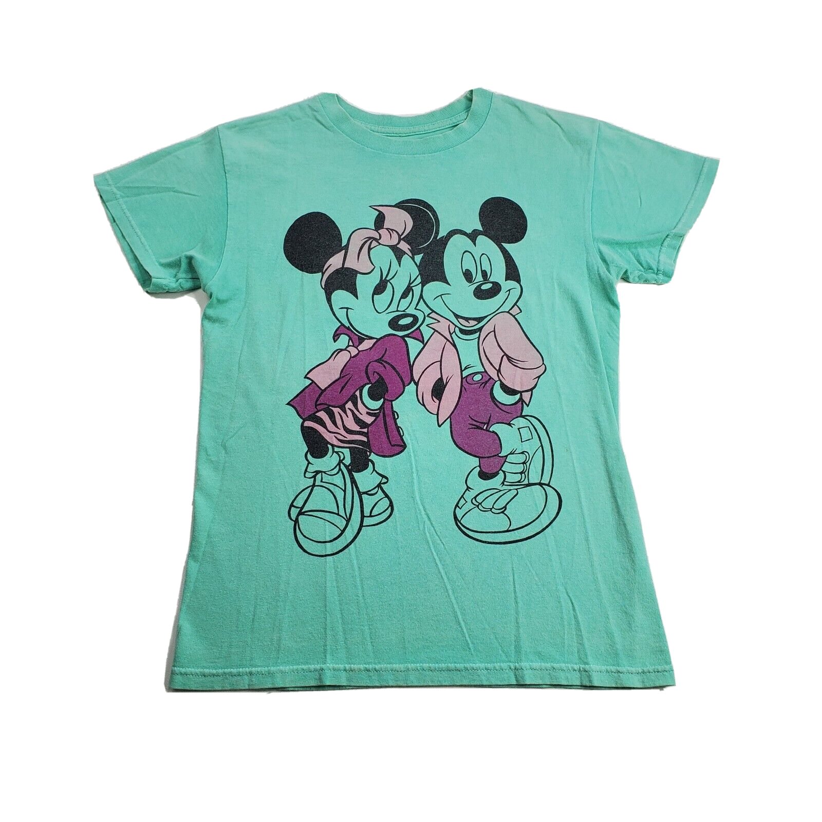 Rara T shirt vintage Disney FILA Aqua Mickey Minnie top uomo taglia S