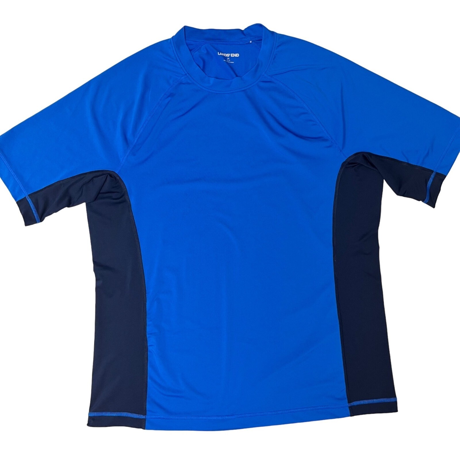 Lands End MENS M 38 40 Rash Guard Blue Black Medium eBay