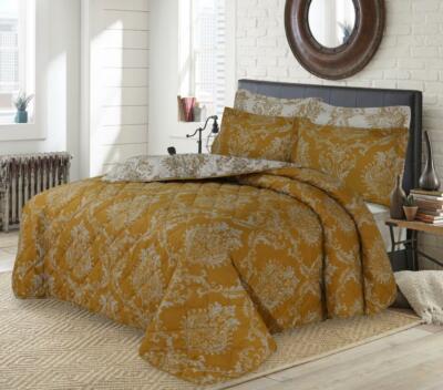 Serenta Damask 4 Piece Bedspread Set, King, White