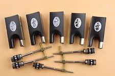 5 pcs ebony 4/4-3/4 violin bow frot.violin bow accessories,beautiful flower