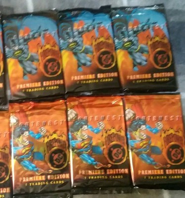 SiX SEALED Packs 1996 DC outburst Firepower (7 cards per pack) trading cards!   