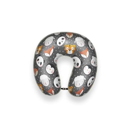 Memory Foam Travel Neck Pillow - Compact & Lightweight Support for Camping,