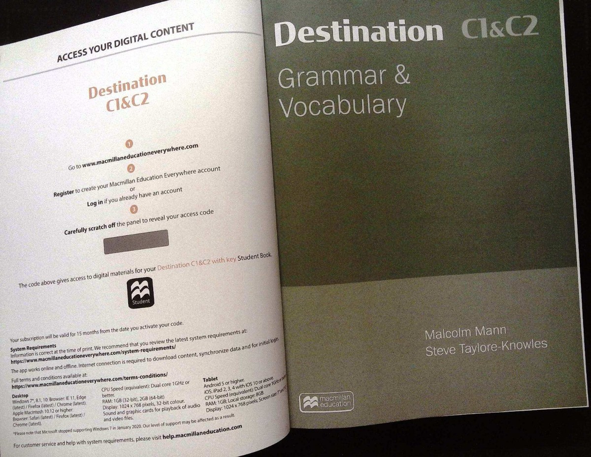 Destination C1&C2 grammar and vocabulary