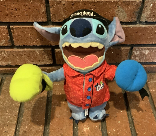 Disneyland Exclusive 2006 Stitch with Mickey Ears, Goofy & Donald Hats 10"