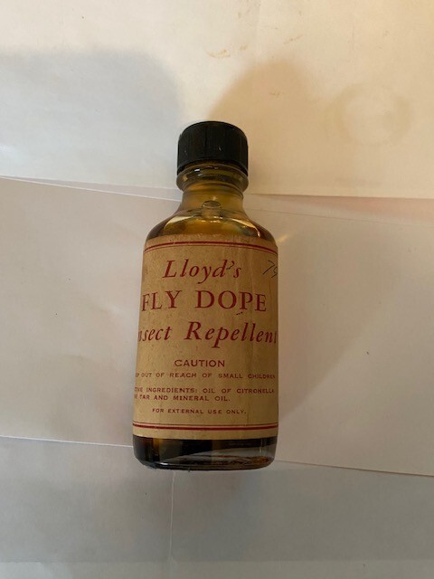 Vintage Glass Bottle Of Lloyd's Fly Oil