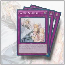 YuGiOh SOLEMN WARNING 1ST EDITION x3 | POWERFUL CARD ▪️ 1ST EDITION 💎