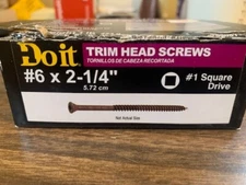 Trim Head Screws Square Head 1Lb #6 X 2-1/4 inch with bit
