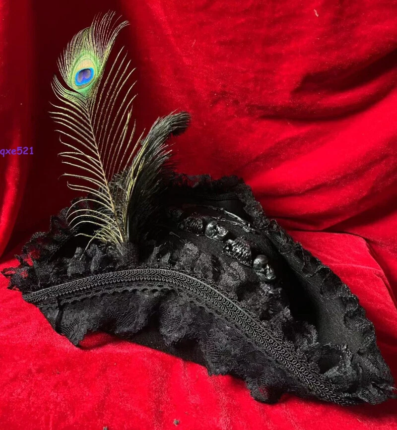 Pirates Of The Caribbean Cocked Hat Pirate Triangular Cap Cos Unisex Halloween - Image 4 of 4