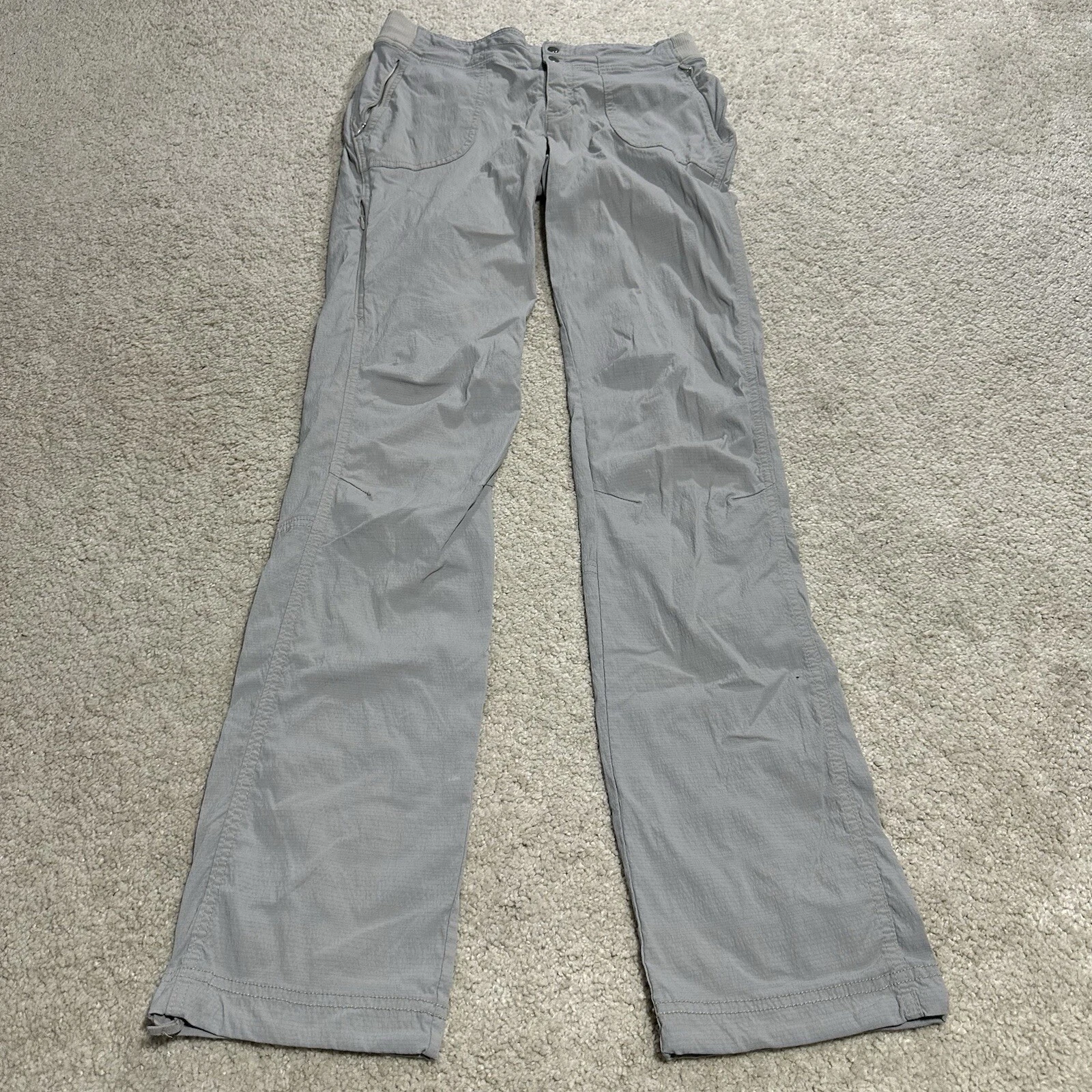 athleta trekkie straight ripstop zip pockets stretch waist pants