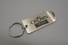 Crown Paints Trade Paint Tin Can Lid Opener - Brushed Steel Metal Keyring