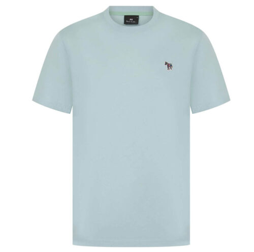 T-shirt homme Paul Smith badge zèbre logo coton biologique tee-shirt bleu clair - Photo 1/8
