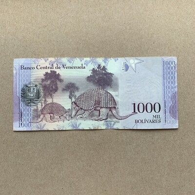 #ad Venezuelan Bolivar Banknote Simon Currency Memorabilia Animal Armadillo Note $2.95