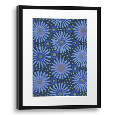 Tableau Toile Attribué à Paul Poiret - Motif Fleurs - Cadre Bois Prêt à Accrocher - Décoration Murale