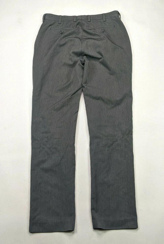 Pantalones de vestir Louis Raphael Braggi para hombre talla 34 X 34 gris frente plano Foto 2 de 4