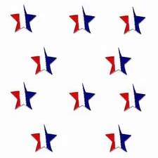 Red White and Blue Star Patches (10-Pack) Star Embroidered Iron On Patch -1 Inch