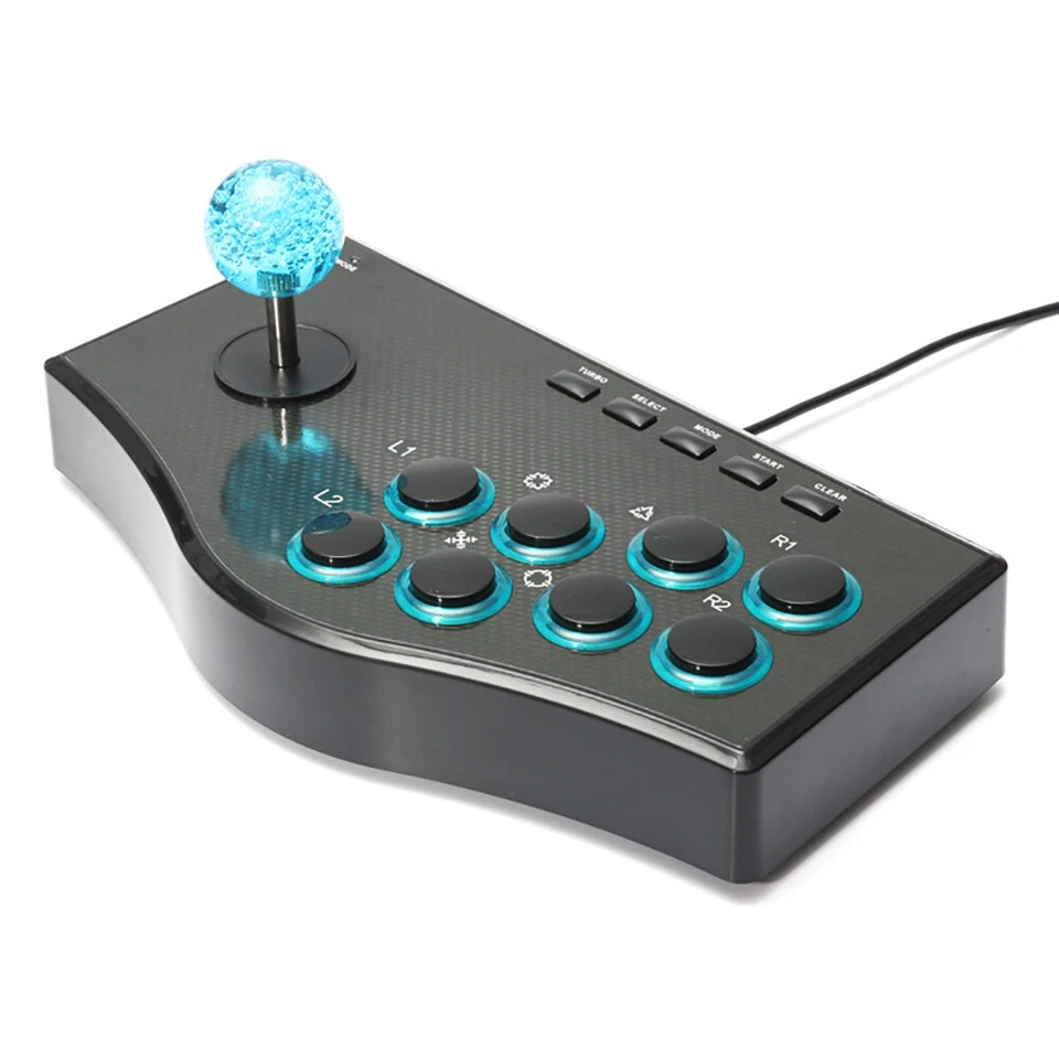 USB Arcade Fight Stick Joystick Controller Video Console Gamepad For PS3 PS2 PC - Image 2 of 4