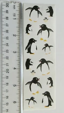 Mrs Grossman PLAYFUL PENGUINS - 1 Strip of Playful Penguin Stickers