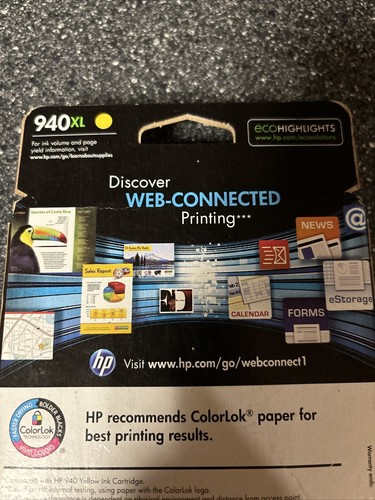 HP - Officejet 940XL Ink Cartridges - Black And Yellow NEW Expired Jan 2015 - Picture 5 of 7