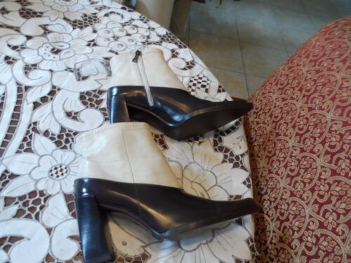 Botas al tobillo Prada Chocolate Marrón/Beige Cuero con Estilo Occidental Talla 37 - Imagen 5 de 19
