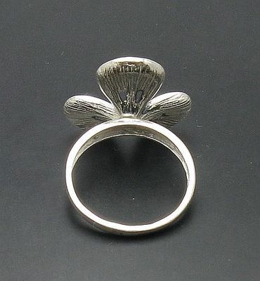 925 Silver Ring Handmade Empress Sterling Silver 925 Flower Ring - Handmade Nickel-Free Solid Silver Empress Brand Ring
