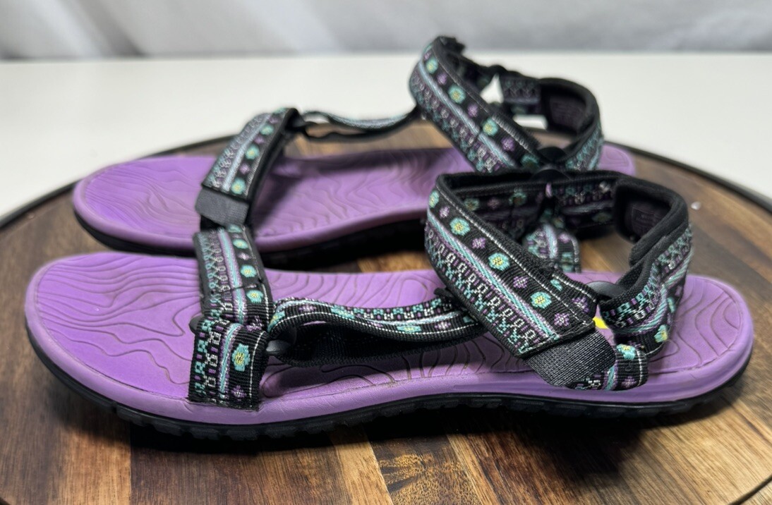 Teva Women's Hurricane Sandals Strappy Flat Hiking Water Black