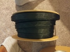 Techflex Expandable Sleeving, Inside Dia.: .7500", Length: 250 ft., Black -