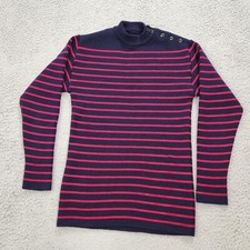Vinatage Saint James Sweater Adult Large Blue Stripe Sailor France Made Read 