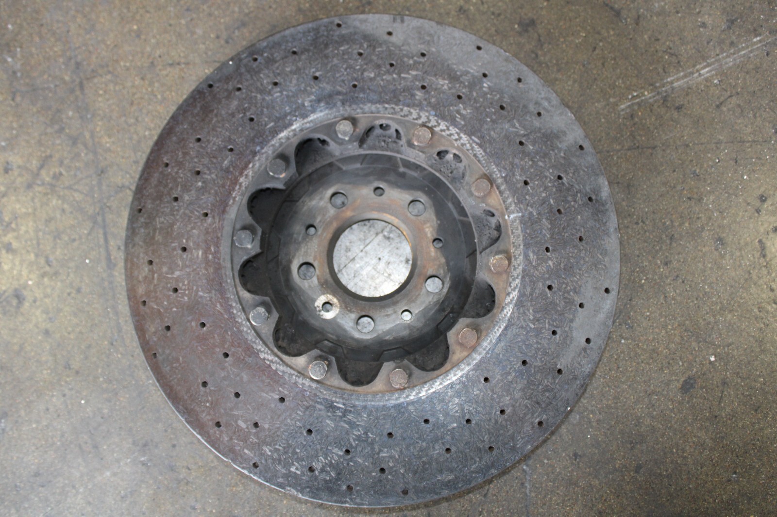 Ferrari GTC4 Lusso, FF, Front CCM Brake Rotor, Chipped, Used, P/N 315457