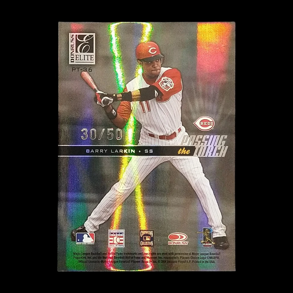 2004 Donruss Elite Joe Morgan & Barry Larkin /50 Passing The Torch Reds - Image 2 of 2