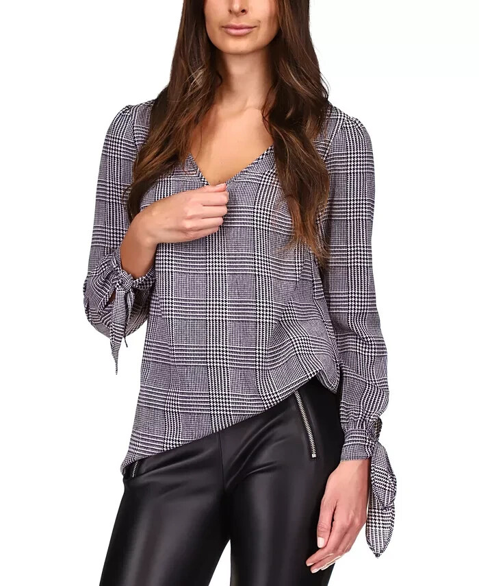 Michael Michael Kors L57125 Womens Black/White Glen Plaid Michael Michael Kors L57125 Womens Black/White Glen Plaid